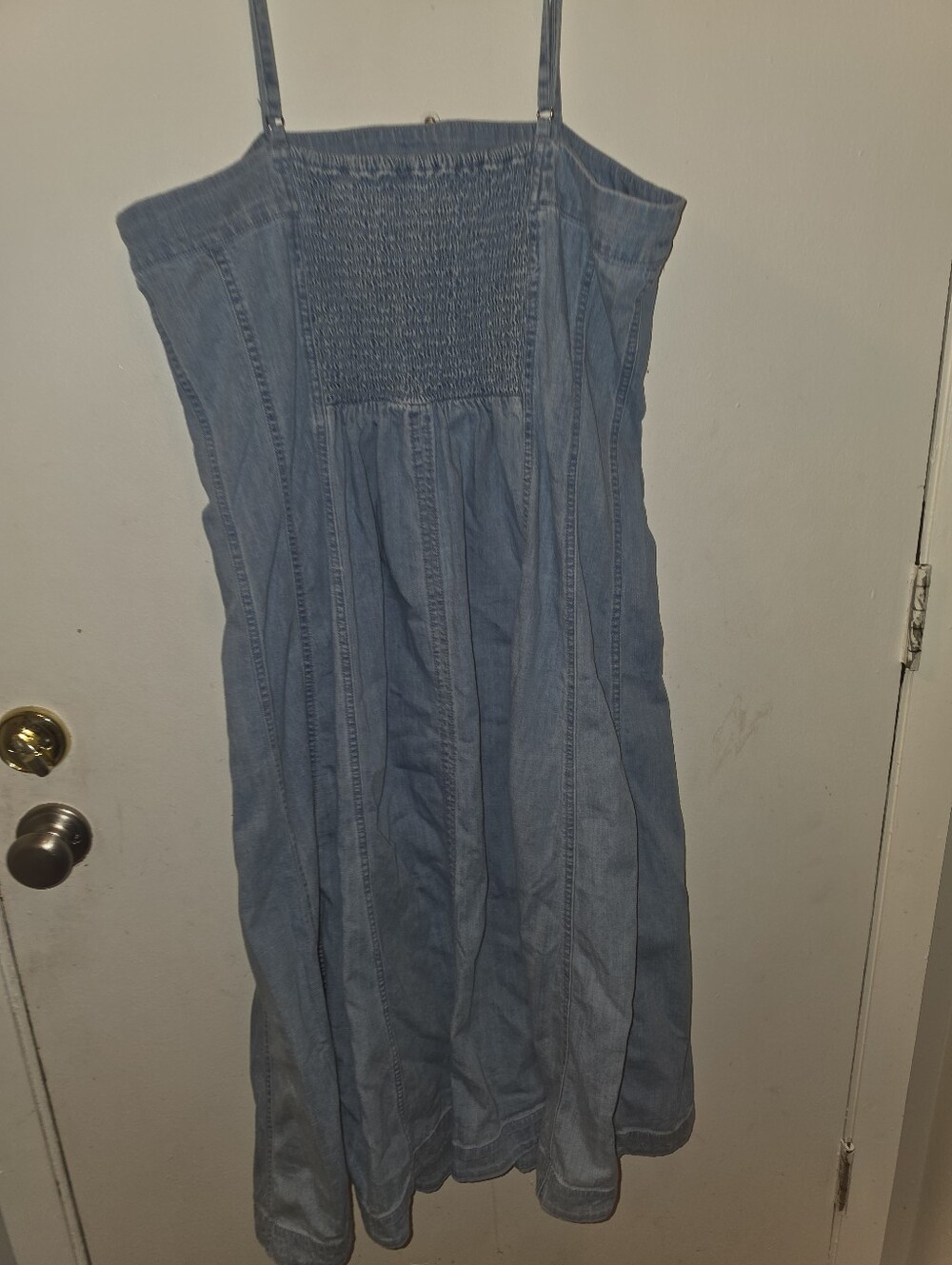 Denim Midi Sundress with Square Neck - Picture 11 of 13
